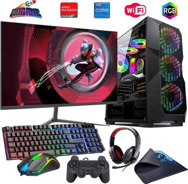 İ7 13700F 16GB DDR4 480SSD 8GB RX580 24" Mon. Oyun Bilgisayarı (Gaming SET) - Image 1
