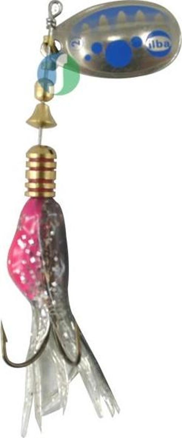 Alabalık Turna Döner Olta Kaşık - Ilba Bubble Yem 390123 - Gümüş/Mavi - No:3 - Image 1