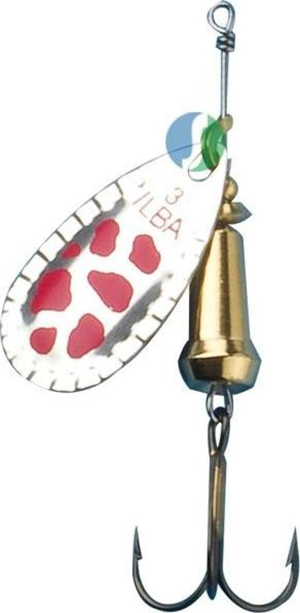 Alabalık Turna Döner Olta Kaşık - Ilba Spark Eco 95AR2 - Gümüş/Kırmızı - No:2 - Image 1