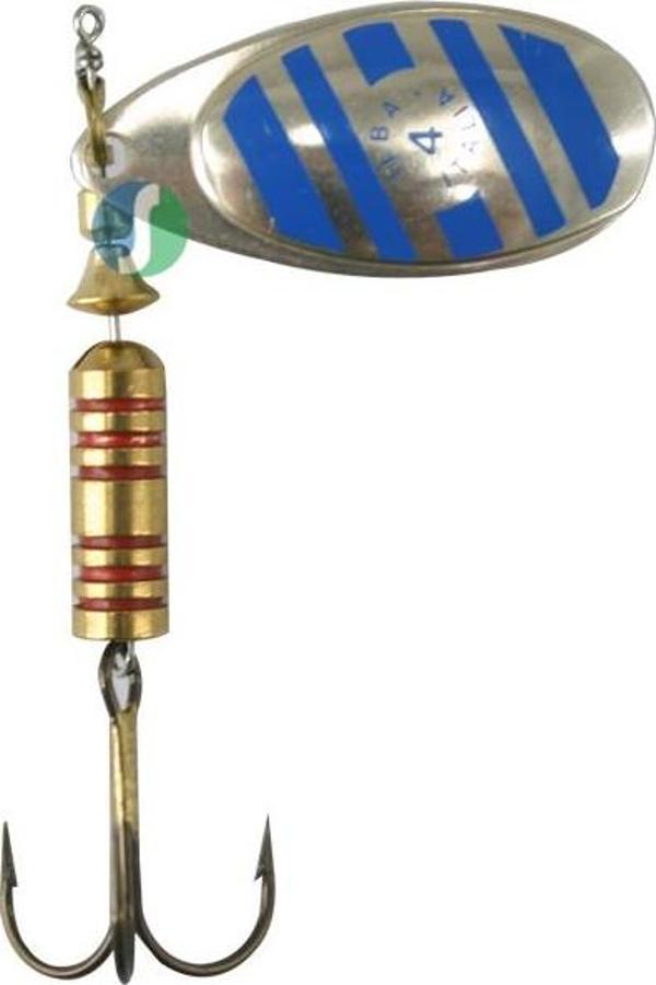Alabalık Turna Döner Olta Kaşık - Ilba Zebra 21124 - Gümüş/Mavi - No:4 - Image 1