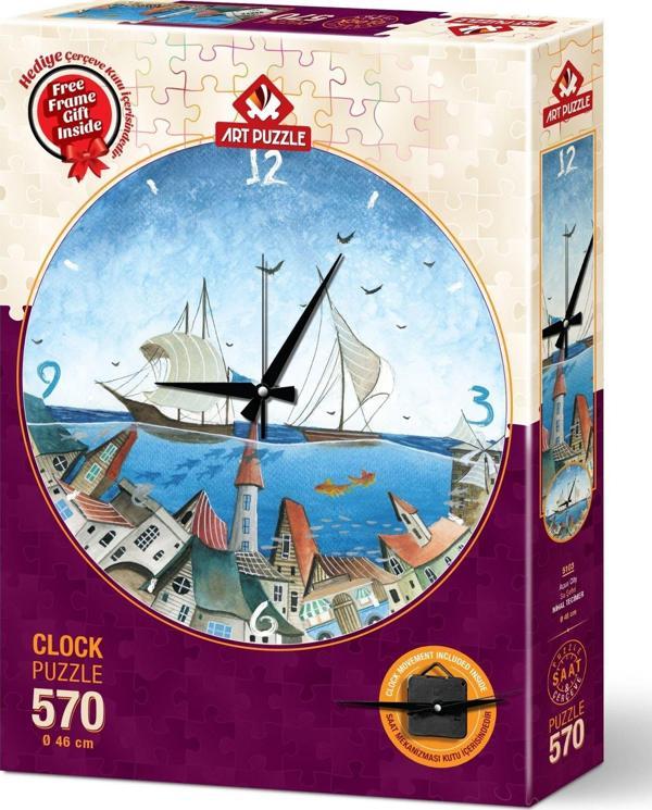 Art Puzzle 570 Parça Saat Puzzle Su Şehri Saat 5103 - Image 1
