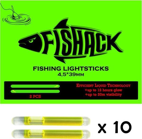 Fishack Jel Balıkçı Fosfor Çiftli 45*39mm 10'lu - Image 1