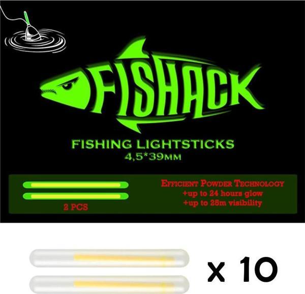 Fishack Powder Balıkçı Fosfor Çiftli 45*39mm 10'lu - Image 1