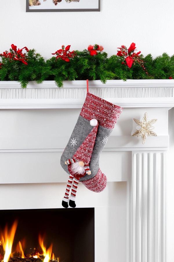 Noel Temalı Dekoratif Hediye Çorap Yılbaşı Çam Ağacı Süsü 50 cm - Image 1