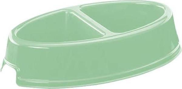 Çiftli Oval Kedi/Köpek Küçük Mama Kabı Yeşil - Image 1