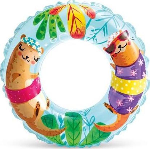 Intex Şeffaf Desenli Çocuk Yüzme Simidi Gök Mavisi 61cm (59242) - Image 1
