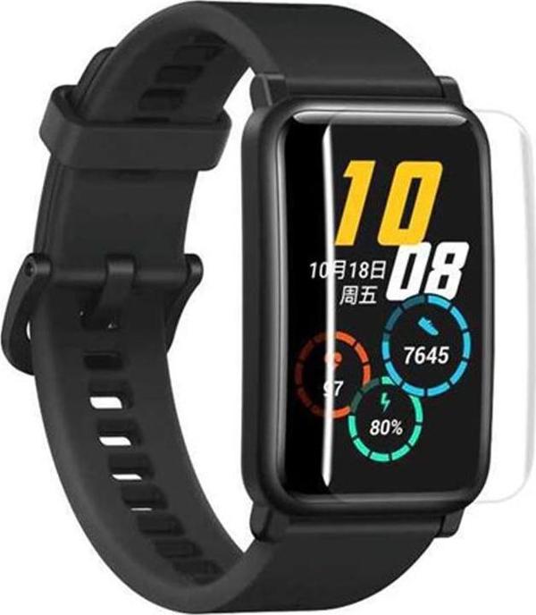 Huawei Watch Fit İle Uyumlu Ön Darbe Emici Ekran Koruyucu Nano Cam (4 Adet) - Image 1