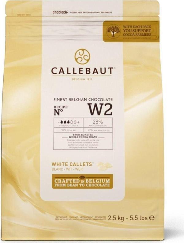 Callebaut W2 Beyaz Drop Çikolata 2,5 Kg - Image 1