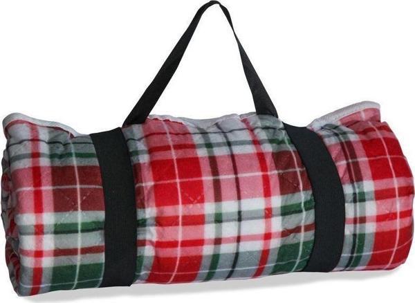 Fibril Outdress Suya Dayanıklı Çok Amaçlı Piknik Örtüsü 150 X 150 Cm Kırmızı Ekose Desen - Image 1