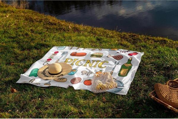 Fibril Outdress Suya Dayanıklı Çok Amaçlı Piknik Örtüsü 150 X 150 Cm Piknik Desen - Image 1