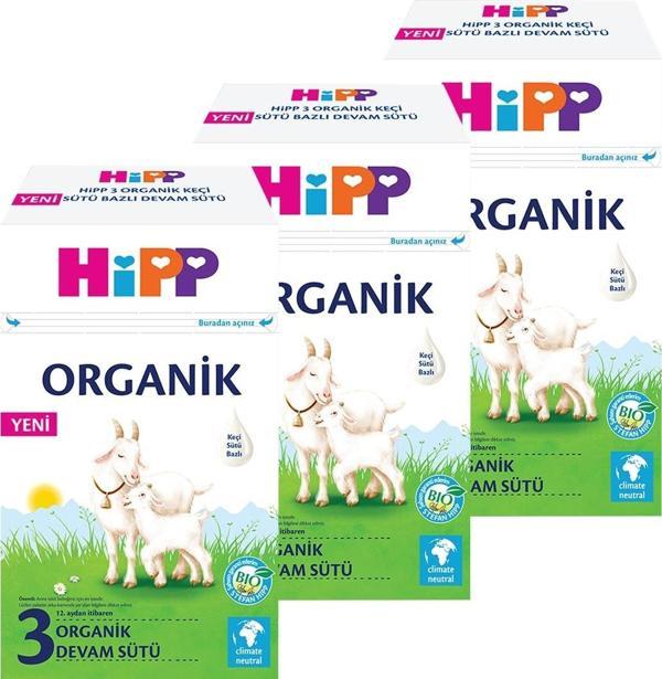 Hipp 3 Organik Keçi Sütü Bazlı Devam Sütü 400 gr x 3 Adet - Image 1