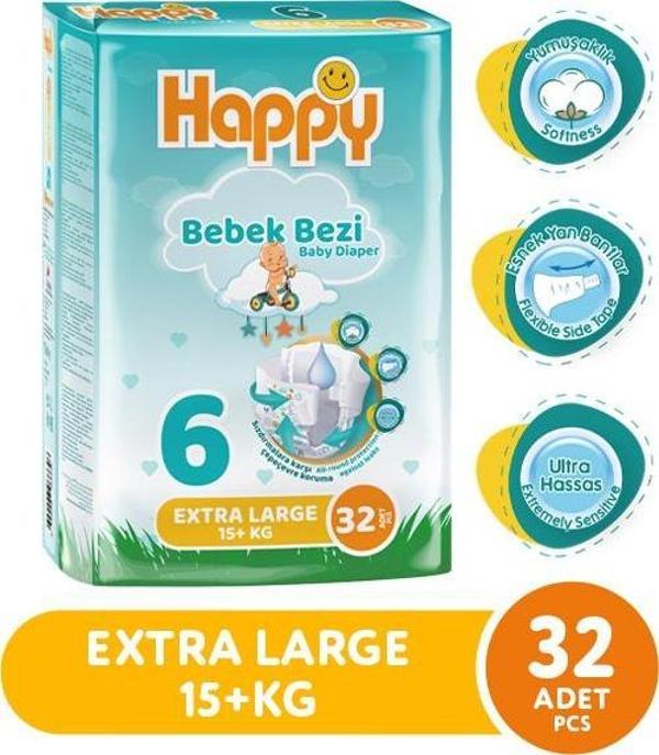 Happy Bebek Bezi Extra Large 6 No 32 li - Image 1