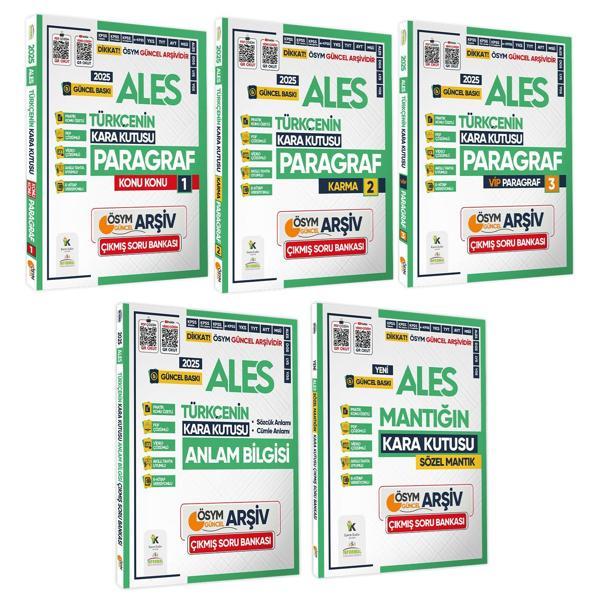 2025 ALES Kara Kutu ÖSYM Çıkmış Soru Bankası SÖZEL 5li ALTIN SET Konu Özetli Video/PDF Çözümlü - Karakutu Yayınları - Image 1