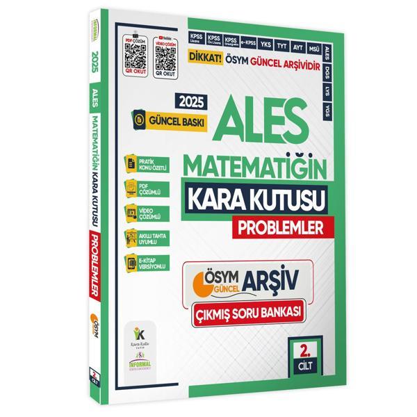 2025 ALES Matematik Kara Kutu 2.Cilt PROBLEMLER ÖSYM Çıkmış Soru Bankası Video/PDF Çözümlü - Karakutu Yayınları - Image 1