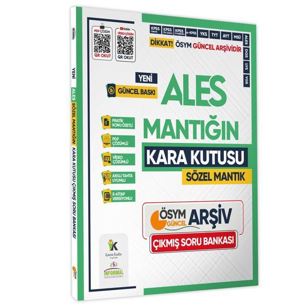 2025 ALES SÖZEL MANTIK Kara Kutu ÖSYM Çıkmış Soru Havuzu Bankası Konu Özetli Video/PDF Çözümlü - Karakutu Yayınları - Image 1