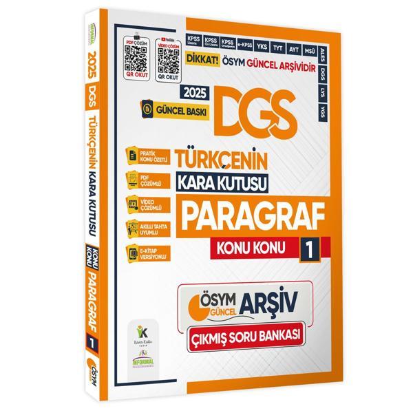2025 DGS Türkçenin Kara Kutusu PARAGRAF 1 KONU KONU ÖSYM Çıkmış Soru Bankası Video/PDF Çözümlü - Karakutu Yayınları - Image 1