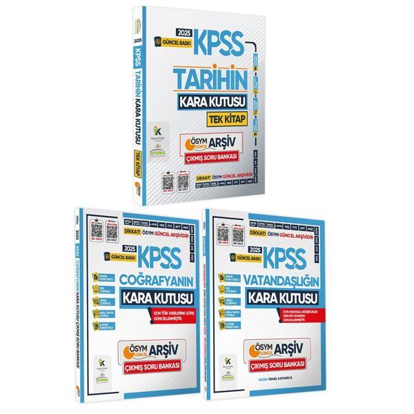 2025 KPSS Kara Kutu Genel Kültür TEKLİ KİTAP SET Çıkmış Soru Bankası Konu Özetli Video/PDF Çözümlü - Karakutu Yayınları - Image 1