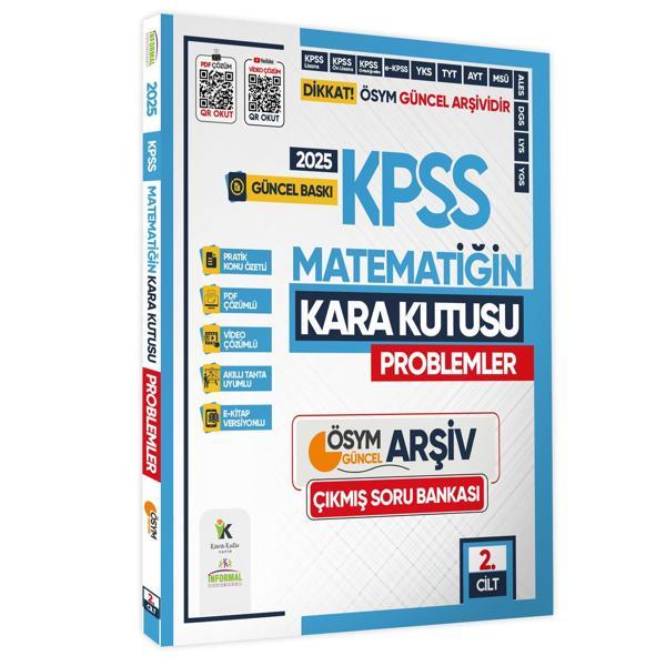 2025 KPSS Matematik Kara Kutu 2. Cilt PROBLEMLER ÖSYM Çıkmış Soru Bankası Video/PDF Çözümlü - Karakutu Yayınları - Image 1