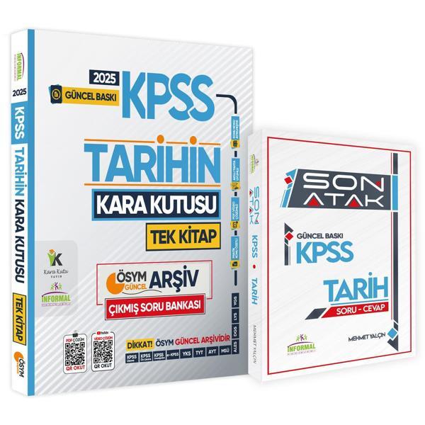 2025 KPSS Tarih Kara Kutusu Çıkmış Soru Bankası ve Son Atak Özgün Pratik Görselli Not Kitabı - Karakutu Yayınları - Image 1