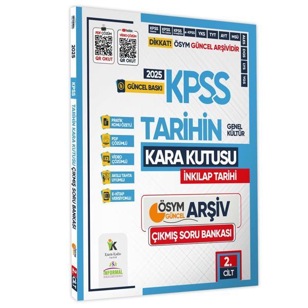 2025 KPSS TARİHİN Kara Kutusu 2.Cilt ÖSYM Çıkmış Soru Havuzu Bankası Konu Özetli Video/PDF Çözümlü - Karakutu Yayınları - Image 1