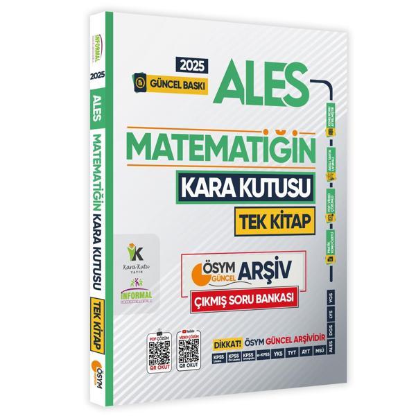 2025 ALES Kara Kutu Matematik TEK KİTAP ÖSYM Arşiv Çıkmış Soru Bankası Konu Özetli Video/PDF Çözümlü - Karakutu Yayınları - Image 1