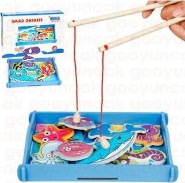 Hamaha Ahşap Mıknatıslı Balık Tutma Oyunu - Image 1