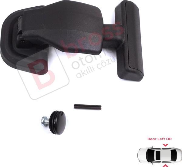 Ford Transit Tourneo Courier C4A B460 MK1 2014-2023 5-Kapı için Arka Sürgü Kapı Kelebek Cam Mandalı - Image 1