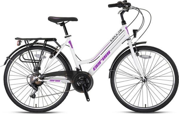 Geroni IMPULSE - 28" CITY - 18.5' - 21 Vites - V.B. - Beyaz-Mor - Image 1