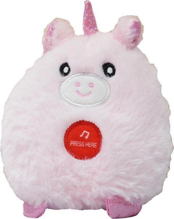 Sevimli Sesli Mini Unicorn Peluş Pembe 10 CM - Uyku Ve Oyun Arkadaşı Peluş Oyuncak - Image 1