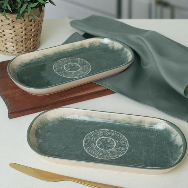 Keraart Maya Noyan Kayık Tabak 28 Cm 2 Adet 20790 - Image 1