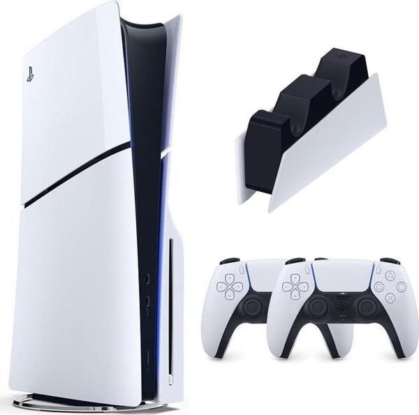 Sony Playstation 5 Slim Cd Edition + 2. DualSense Ps5 Kol + Sarj istasyonu (ithalatçı Garantili) - Image 1