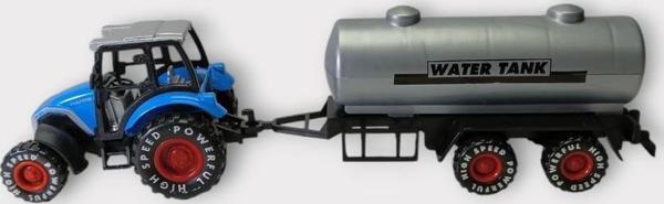 Çek Bırak Römorklu Traktör 25Cm - Mavi Su Tankı - Image 1