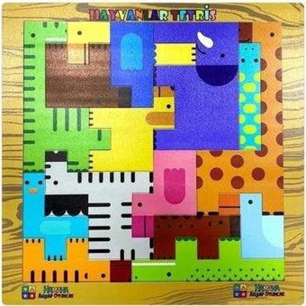 Hamaha Hayvanlar Puzzle Yapboz Tetris Oyuncak - Image 1