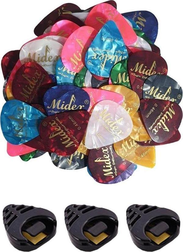 Midex PN-50 50'li Gitar Penası 3 Ad Pena Kutusu Hediye (0.46mm, 0.73mm, 1.00mm) - Image 1