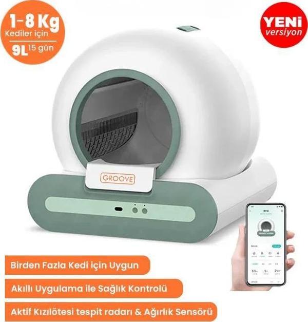 Groove Ti+ 65L WiFi Otomatik Akıllı Kedi Tuvaleti Yeni Versiyon - Image 1