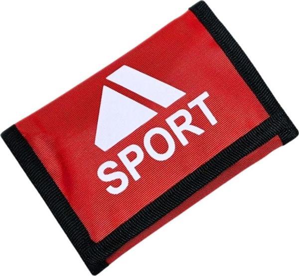 Kids Model Cırt Cırtlı Kapak Fermuar Para Bölmeli Unisex İnterpeks Kumaş Çocuk Spor Cüzdan KIRMIZI - Image 1