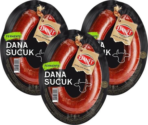 Danet Dana Sucuk Fermente Vakumlu Kangal 200 gr x 3 Adet - Image 1