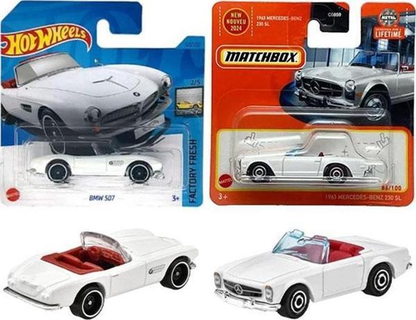 2 Araç Set - Hot Wheels BMW 507 & Matchbox 1963 Mercedes-benz 230 SL (1/64) - Image 1