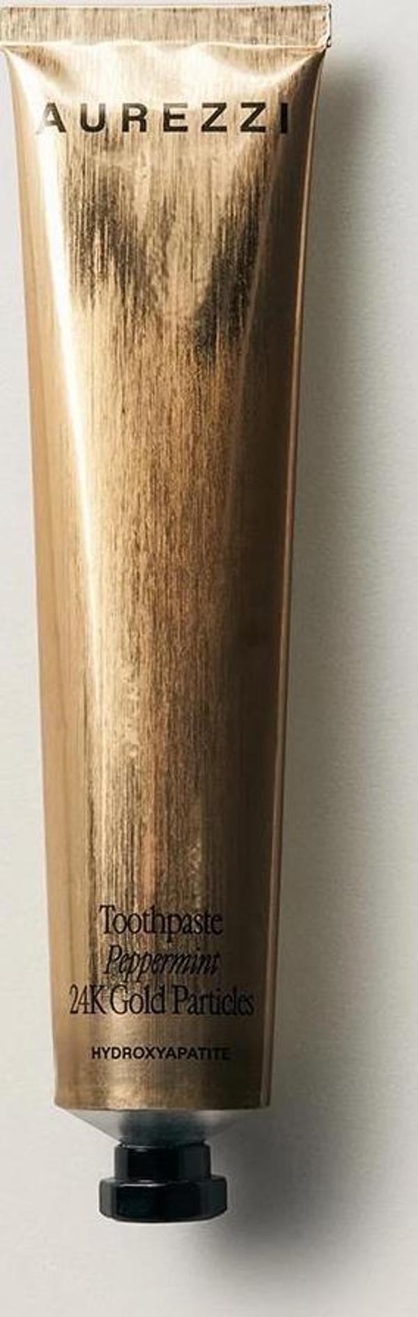 Aurezzi Peppermint Nane Aromalı 24K Altın Parçacıkları Hidroksiapatit Diş Macunu 75ML - Image 1