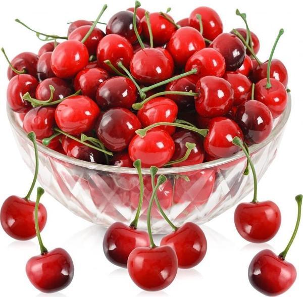 Netten Evime Yapay Kiraz Kırmızı 12li Paket Yapay Meyve - Image 1