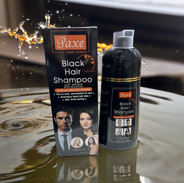 Paxe Best Colors Black Hair Shampoo Beyaz Kapatıcı Şampuan Siyah Renk 400 ml Büyük Boy - Image 1