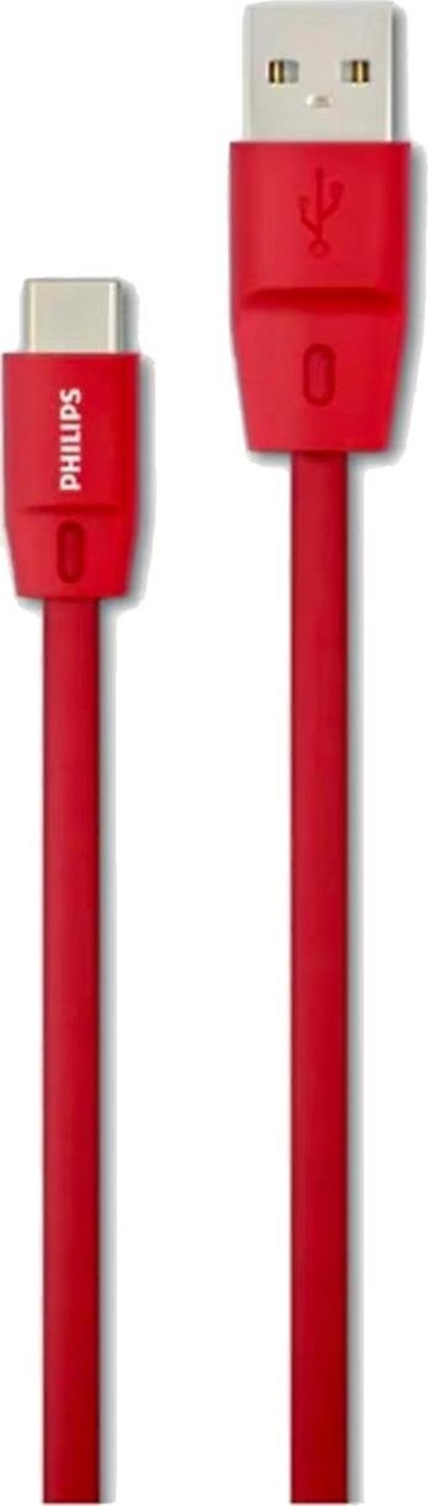 Philips 2023KR5A 5A 100W Type-C 1.8 Metre Hızlı Şarj ve Data Kablosu Kırmızı - Image 1