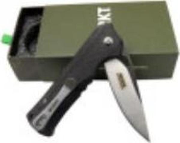 Crkt Muskie 202 BK Siyah Kamp / Outdoor Çakı 18 cm - Yarı Otomatik, Kemerlikli, Kutulu - Image 1