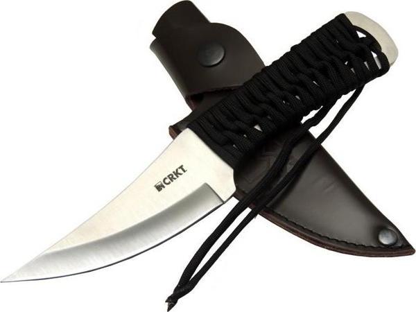 Crkt Scrub Fixed 2712 WY Kamp / Outdoor Bıçak 22,5cm - İpli Sap, Deri Kılıflı - Image 1