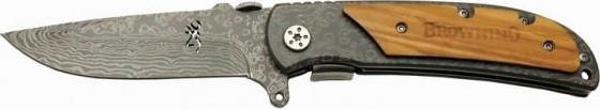 Browning 338B Çakı Damascus 21.5 cm Manuel, Kemerlikli - Image 1