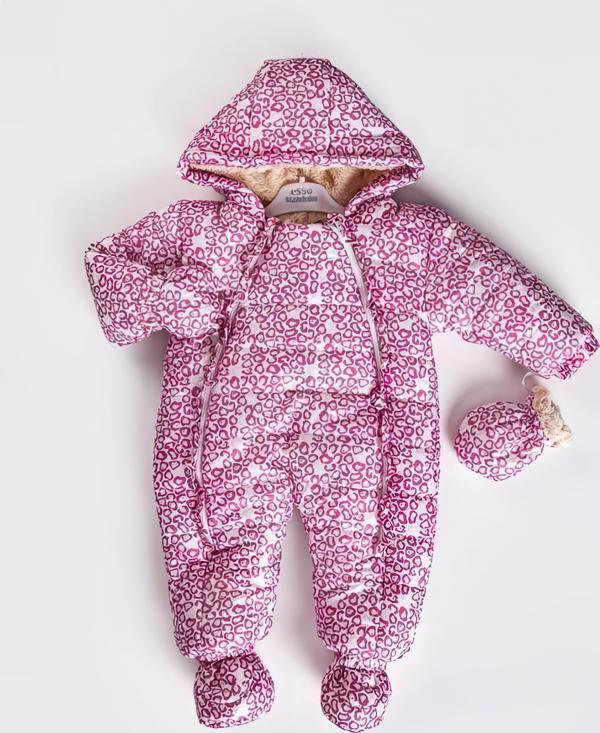 KIZ BEBEK KALPLİ İÇİ KÜRKLÜ ÇİFT FERMUARLI PATİKLİ ELDİVENLİ ASTRONOT MONT TULUM - Image 1