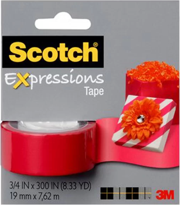 3M Scotch Kırmızı Renkli Dekoratif Bant (19mmx7,62m) - Image 1