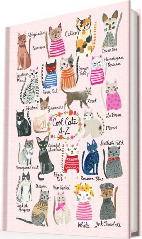 Deffter Summer Cats-Cool Cats /Sert Kapak Çizgili 14x20 Cm - Image 1