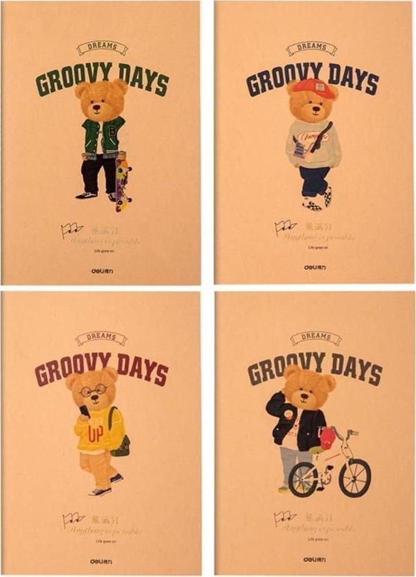 Deli Groovy Days Notebook A4 Çizgili FB540 - Image 1