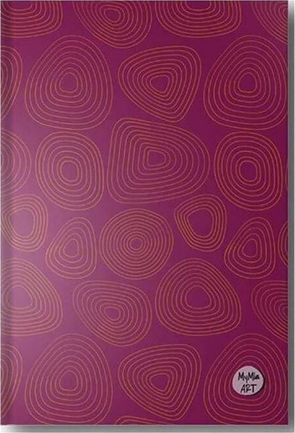 My Mia Art Mor Plato 17X24 Cm Sert Kapak 192 Sayfa Çizgili Defter - Image 1